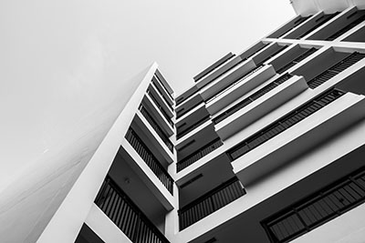 Black and white exterior building Black and white exterior building